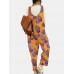 Tribal Flower Print Wide Leg Jumpsuit For Women