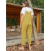 Pocket Solid Loose Fit Brief Summer Jumpsuit